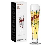 Ritzenhoff 1011013 Bicchiere da birra 330 ml - Serie Heldenfest, motivo n. 13 - Per gli eroi del barbecue - rotondo - Made in Germany