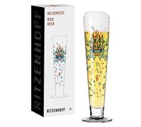 RITZENHOFF 1011014 Bicchiere da birra 330 ml - Serie Heldenfest, motivo n. 14 - BBQ e birra - rotondo, multicolore - Made in Germany