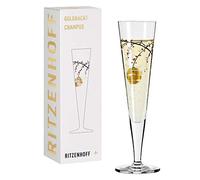 Ritzenhoff 1071014 Bicchiere da champagne 200 ml - Serie Goldnacht No. 14 - Nobile pezzo di design con oro vero - Made in Germany