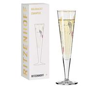 RITZENHOFF Notte 18 Bicchiere da Champagne, 200 milliliters, Glass, Nero, Rosso, Oro