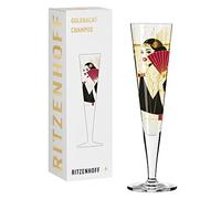 RITZENHOFF 1071028 Bicchiere da champagne 200 ml - Serie Goldnacht No. 28 - Nobile pezzo di design con oro vero - Made in Germany