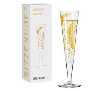 RITZENHOFF 1071042 Bicchiere da champagne 200 ml - Serie Goldnacht No. 42, set di 2 - Pezzo di design con oro vero - Made in Germany