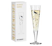 RITZENHOFF 1071043 - Bicchiere da champagne 200 ml, serie Goldnacht n. 43, design con vero oro, made in Germany