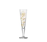 RITZENHOFF 1071045 - Bicchiere da champagne 200 ml, serie Goldnacht n. 45, design con vero oro, made in Germany