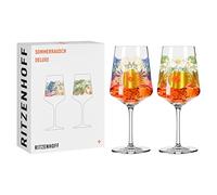 RITZENHOFF 2841017 Set di 2 bicchieri da aperitivo Sprizz da 500 ml - Serie Summer Rush Deluxe con collage colorato - Made in Germany