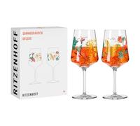 RITZENHOFF 2841020 - Set di 2 bicchieri da aperitivo Sprizz, 500 ml, serie Sommerrausch Deluxe con collage colorato, made in Germany