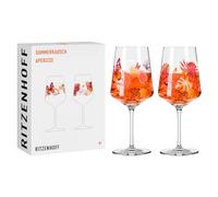 RITZENHOFF 2849001 Bicchiere da aperitivo 500 ml - Set di 2 - Serie Summer Rush - Motivo farfalle - Made in Germany