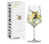 RITZENHOFF 2931015 Bicchiere Hugo 500 ml - Bicchiere da aperitivo - Serie Summer dew - Motivo 15 con uccello colorato - Made in Germany