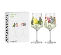 RITZENHOFF 2931019 Bicchiere da aperitivo 500 ml - Serie Sommertau - Motivo uccelli, fiori - Made in Germany