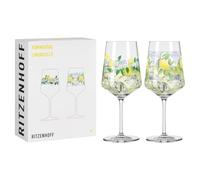 RITZENHOFF 2931021 - Bicchiere da limoncello, 500 ml, set da 2 pezzi, per aperitivo con motivo Dolce Vita, prodotto in Germania