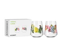 RITZENHOFF 2932001 Set di 2 bicchieri universali da 500 ml - Serie Summer Dew Allround - Stile floreale, multicolore - Made in Germany
