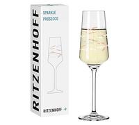 RITZENHOFF 3441004 Bicchiere da prosecco 200 ml - Serie Sparkle motivo n. 10 con giardino marino, multicolore - Made in Germany