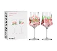 Ritzenhoff 3461005 Bicchiere da aperitivo 500 ml - Set di 2 - Serie Sommersonett No. 5-2 pezzi, Animali e piante - Made in Germany