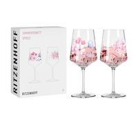 RITZENHOFF 3461009 Bicchiere da aperitivo 500 ml - Set di 2 - Serie Sommersonett - 2 pezzi, motivo prato fiorito - Made in Germany
