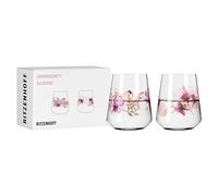 RITZENHOFF 3462001 Set di 2 bicchieri universali da 500 ml - serie Sommersonett Allround - stile floreale, colorato - Made in Germany