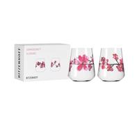 RITZENHOFF 3462002 - Set di 2 bicchieri universali da 500 ml, serie Sommersonett Allround, motivo fiori di ciliegio, colore: rosa