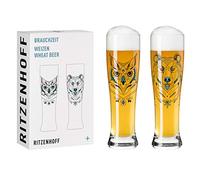 RITZENHOFF Brauchzeit #1 Set di Bicchieri da Birra di frumento, 500 milliliters, Glass, Multicolore