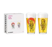 Ritzenhoff 3491002 Tazza 400 ml - Set di 2 - Serie Farbknall Set No. 2-2 pezzi con illustrazione della foresta - Made in Germany