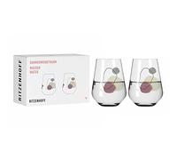 Ritzenhoff 3621002 Bicchiere da acqua 500 ml - Serie Sommerwendtraum Set No. 2-2 pezzi con cerchi acquerellati - Made in Germany