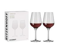 RITZENHOFF Luce fiordo #2 Set di Bicchieri da Vino Rosso, 500 milliliters, Glass, Grigio/Trasparente