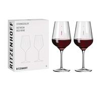 Ritzenhoff 3661001 Set di bicchieri da vino rosso 500 ml - Serie Sternschliff Set No. 1-2 pezzi - con linea di rilievo - Made in Germany