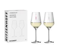 RITZENHOFF Sternschliff #1 Set di Bicchieri da Vino Bianco, 300 milliliters, Glass, Trasparente