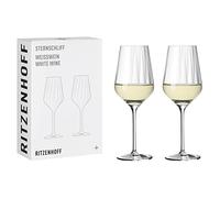 2er Set RITZENHOFF Bicchieri Vino Bianco Stelle Levigatura 02 Trasparente Nuovo
