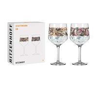 RITZENHOFF Schattenfauna #2 Set di Bicchieri da ging, 700 milliliters, Glass, Multicolore