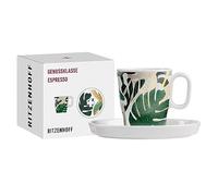 RITZENHOFF 3721004 Tazza da caffè espresso 95 ml - Serie Genussklasse No. 4 - Set con piattino, in porcellana - Pezzo di design