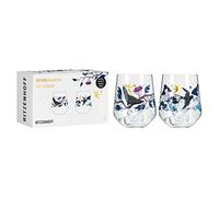RITZENHOFF 3801002 Set di bicchieri da gin 700 ml - Serie Botanic Glamour No. 1, 2 pezzi con mondi di carta - Made in Germany