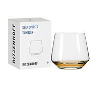 RITZENHOFF 3841003 Bicchiere in vetro 400 ml - Serie Deep Spirits No. 3 Geo - con base in cristallo a rilievo - Made in Germany