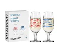 RITZENHOFF 3871002 Bicchiere da liquore 40 ml - Serie Brauchzeit, Set n. 2 - Mot