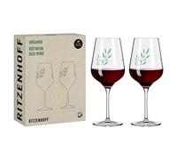 RITZENHOFF 3921001 Set di 2 bicchieri da vino rossi da 500 ml - Organix - colore verde organico, 45% vetro riciclato - Made in Germany