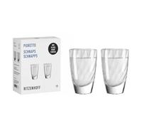 RITZENHOFF 3991003 - Bicchieri 2 in 1 per liquore o espresso, 40 ml, set da 2 pezzi, colore: Trasparente con struttura fine, Made in Germany