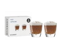 RITZENHOFF 3992002 - Set di 2 bicchieri da cappuccino, 200 ml, con struttura fine, per caffè, cacao, latte, made in Germany