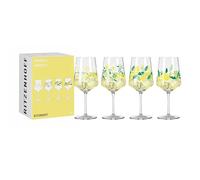 RITZENHOFF 6041004 - Set di bicchieri da aperitivo da 500 ml, serie Sommerau, per spruzzatura o Schorle, motivo limone, made in Germany, verde, giallo, viola