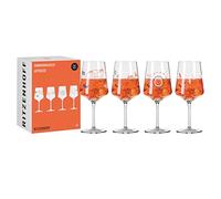 RITZENHOFF 6051003 Set di 4 bicchieri Hugo da 500 ml - Bicchieri da aperitivo - Motivo floreale, colorati - Serie Summer Dew - Made in Germany