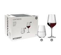 Ritzenhoff 6111009 - Set di bicchieri per vino rosso e acqua, serie a forma di stella, 12 pezzi per 500 ml, elegante made in Germany, trasparente