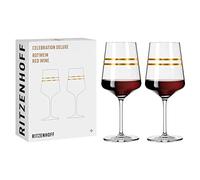 RITZENHOFF 6141001 Bicchiere da vino rosso 400 ml - Serie Celebration Deluxe Set No. 1-2 pezzi con oro vero - Made in Germany