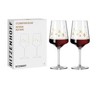 RITZENHOFF 6141011 Bicchiere da vino rosso 500 ml - Serie Celebration Deluxe Set No. 3-2 pezzi con oro vero - Made in Germany