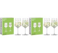 RITZENHOFF 6211001 - Set di 4 bicchieri aperitivi da 500 ml, motivo: rugiada estiva, stile floreale, multicolore