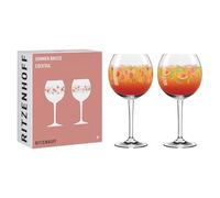 RITZENHOFF 6321001 - Set di 2 bicchieri da aperitivo, 500 ml, motivo: Summer Breeze - per cocktail, con motivo di frutta colorato - Made in Germany