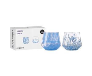 RITZENHOFF 8021001 Tumbler 400 ml - Serie Aura Nova - Set 2 pezzi - Bicchiere acqua e acqua - Made in Germany - soffiato a mano