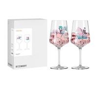 RITZENHOFF 8084008 - Set di 2 bicchieri da cocktail, 500 ml, serie Reitgold - 2 pezzi con motivo cavallo e cavaliere, multicolore - Made in Germany