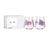 RITZENHOFF 8086002 - Set di 2 bicchieri da acqua, 500 ml, serie Reitgold - 2 pezzi con motivo cavalli lilla-rosa, made in Germany