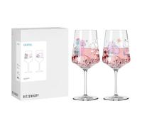 RITZENHOFF 8106002 - Set di 2 bicchieri da cocktail da 600 ml, serie animalier felice, 2 pezzi con motivo barboncino colorato - Made in Germany