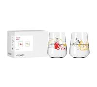 RITZENHOFF 8117003 - Set di 2 bicchieri da acqua, 500 ml, serie Fashion - 2 pezzi con motivo modello in nero, rosso e oro, made in Germany