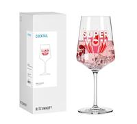 RITZENHOFF 8171011 - Bicchiere da cocktail 500 ml, con scritta divertente Super Mom - moderno, made in Germany