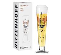 RITZENHOFF 1011017 - Bicchiere da birra 330 ml, serie Heldenfest, chitarra, motivo ali rotondo, in rame, blu, nero, made in Germany