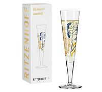 RITZENHOFF 1071034 Bicchiere da champagne 200 ml - Serie Goldnacht No. 34 - Motivo ghepardo con oro vero - Made in Germany